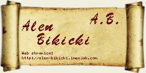Alen Bikicki vizit kartica